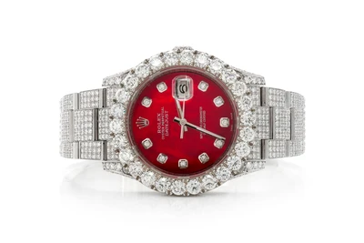 Rolex Datejust 36MM Steel (116200) - 18.92ctw Fully Iced Out