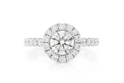 1.00ct Round Solitaire - Halo - Diamond Engagement Ring - All Natural