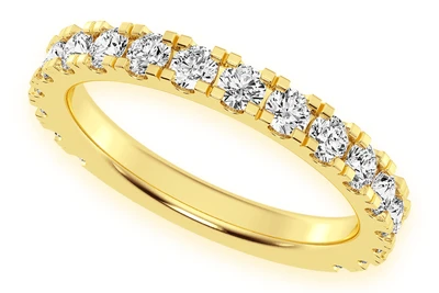 Matching Wedding Band 2.1MM 14k Solid Gold .75ctw