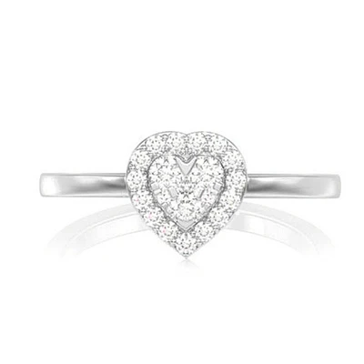Mosaic Heart Ring 14k   