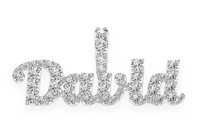 Custom Bold Script Letter Nameplate Pendant