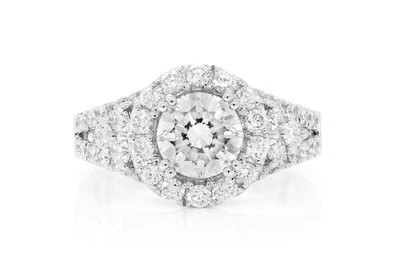 1.25ct Round - Split Shank Halo - Diamond Engagement Ring - All Natural