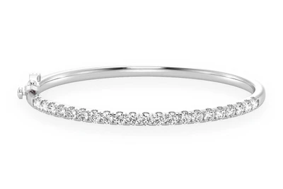 10pt Scallop Diamond Bangle 14k Solid Gold 2.15ctw