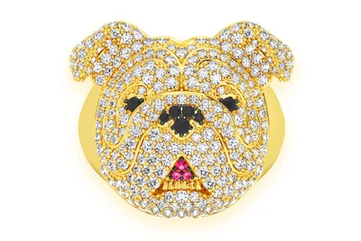 Bulldog Signet Ring 14k   