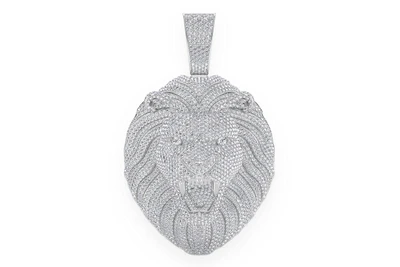 Lion Head Pendant 14k   