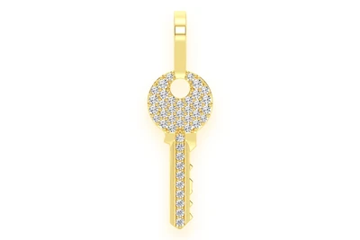 Mini Key Pendant 14k   