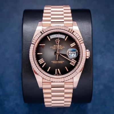 Rolex Day Date 40MM (228235) Rose Gold Presidential - Slate Ombre