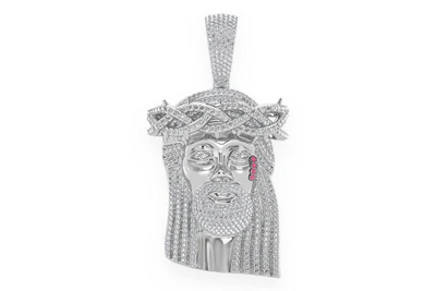 Large Jesus Of Nazareth Pendant 14k   