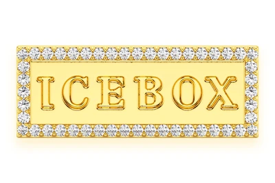 Icebox Logo Diamond Ring 14k Solid Gold 0.30ctw