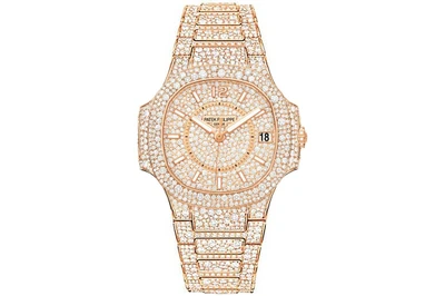 Patek Philippe - Nautilus - 7021/1r - Rose Gold - Full Pave Diamonds