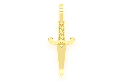 Gold Dagger 14k Solid Gold