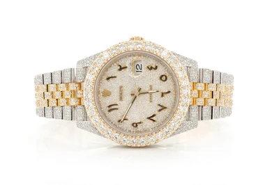 Rolex Datejust 41MM 18k Yellow Gold & Steel (126333) - 22.00ctw Fully Iced Out