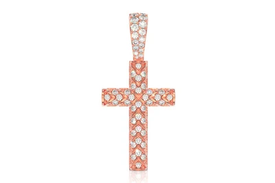 X Design Cross Pendant 14k   
