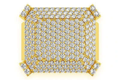 Babel Top Signet Diamond Ring 14k Solid Gold 2.00ctw