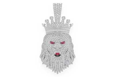 King Crown Lion Pendant 14k   