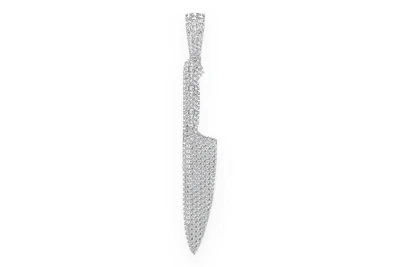 Chef Knife Pendant 14k   