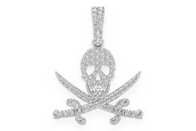 Pirate Skull Pendant 14k   