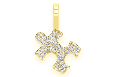 Puzzle Piece Pendant 14k   