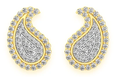 Paisley Stud Earrings 14k   