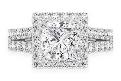 Sphinx - 2.00ct Princess Cut - Split Shank - Diamond Engagement Ring - All Natural