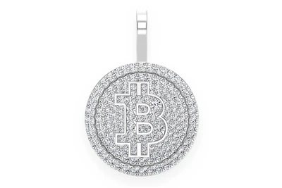 Bitcoin Pendant 14k   