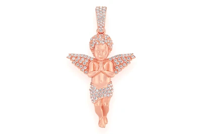 Praying Cherub Pendant 14k   