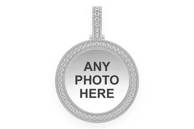 3 Row Miracle Set Pendant 14k   