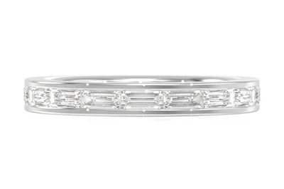 One Row Baguette Channel-Set Ring 14k   
