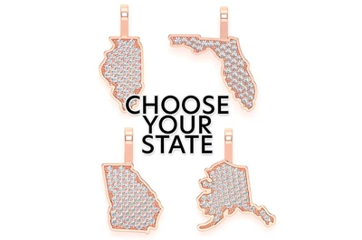 Choose Your State Pendant 14k   