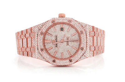 Audemars Piguet Royal Oak 41MM 18k Rose Gold - Fully Iced Out