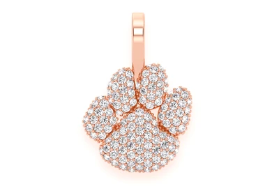 Dog Paw Pendant 14k   