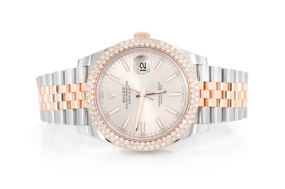 Rolex Datejust 41MM 18k Rose Gold & Steel (126301) - 2.00ctw Diamond Bezel