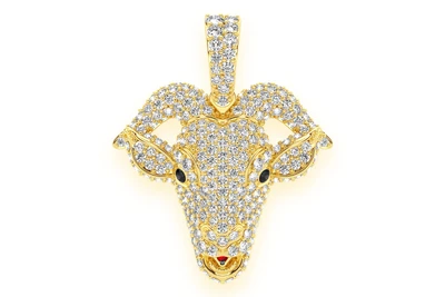 Goat Head Pendant 14k   