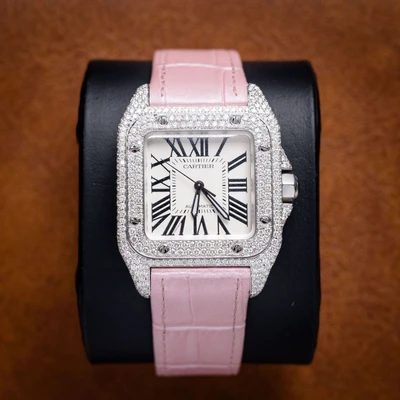 Cartier - Santos De Cartier - Custom Diamonds