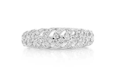 Twist Diamond Band 14k Solid Gold 0.25ctw