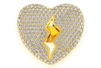 Broken Heart Signet Ring 14k   