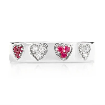 Ruby Heart Ring 14k   