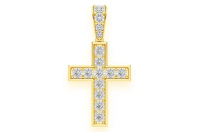 Miracle Cross Diamond Pendant 14k Solid Gold 0.15ctw