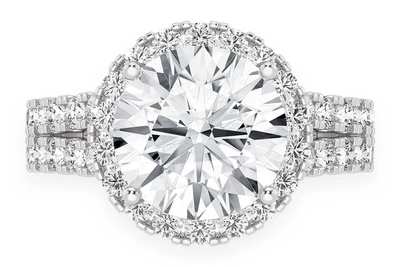Sphinx - 3.00ct Round Diamond Halo - Diamond Engagement Ring - All Natural
