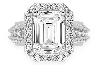 Monst - 3.00ct Emerald - Diamond Engagement Ring - All Natural