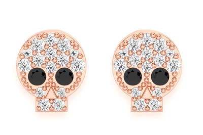 Skull Studs Earrings 14k   0.25ctw