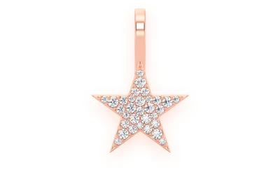 Five Point Star Pendant 14k   