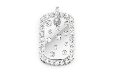 Confetti Dog Tag Pendant 14k   