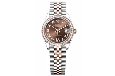 Rolex - Datejust 31 - 278381rbr - Steel & Rose Gold - Diamond Bezel Chocolate Dial