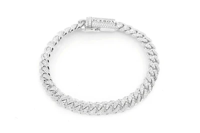 8MM Miami Cuban Diamond Bracelet 14k Solid Gold 4.00ctw