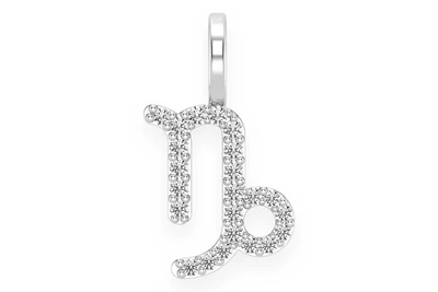 Capricorn Zodiac Pendant 14k   