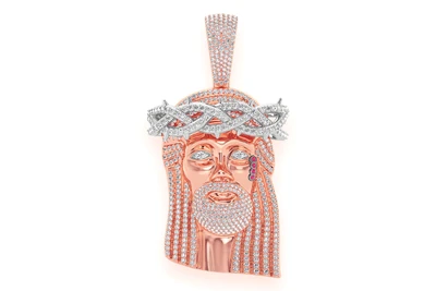 Large Jesus Of Nazareth Pendant 14k   