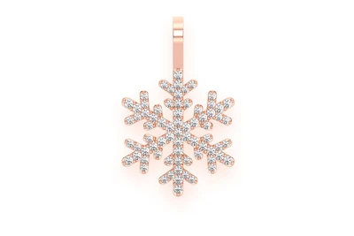 Snowflake Pendant 14k   