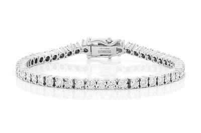 6pt Miracle Set Diamond Bracelet 14k Solid Gold 2.75ctw