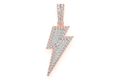 Lightning Bolt Pendant 14k   